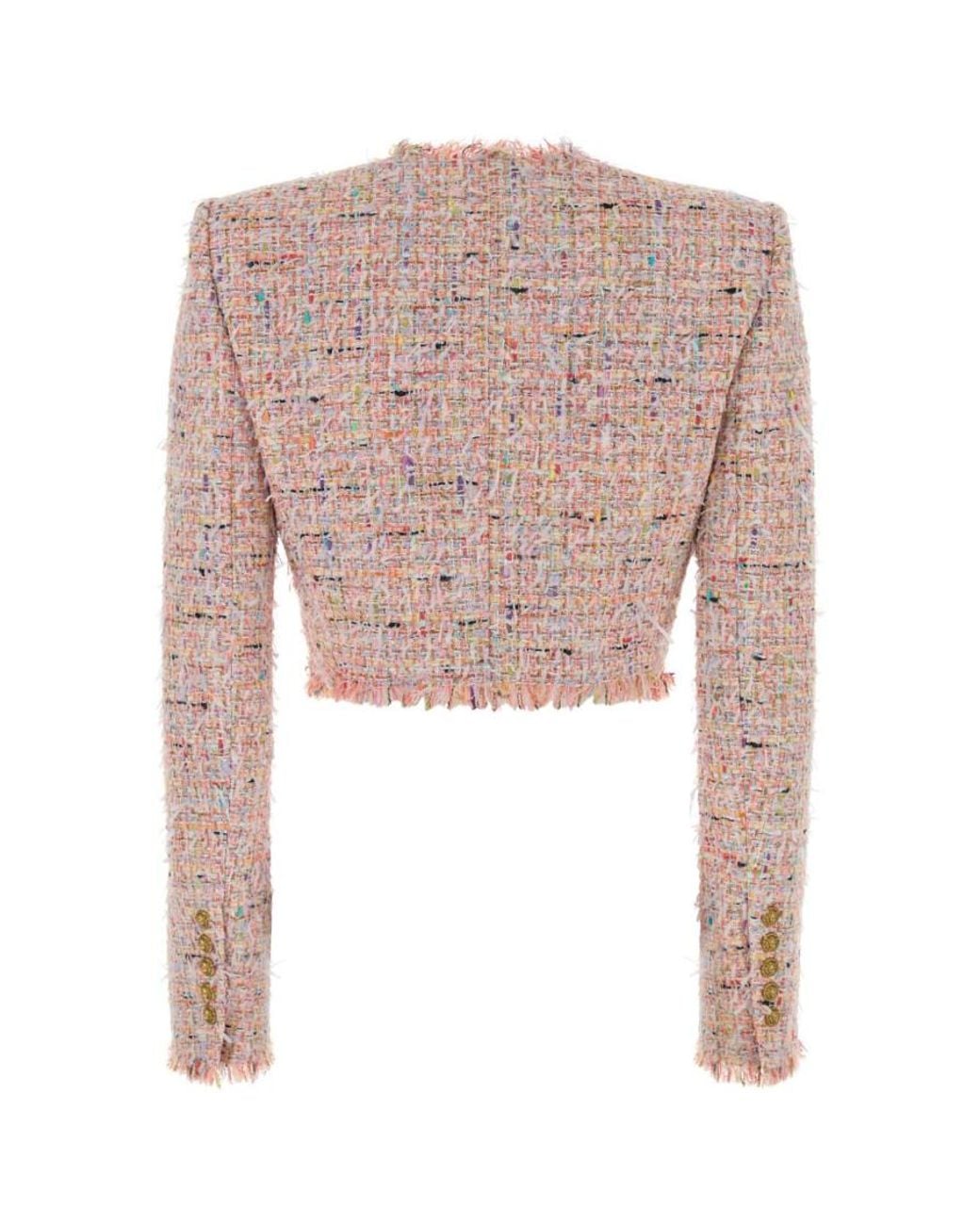 Balmain Pink Round Neck Blazer