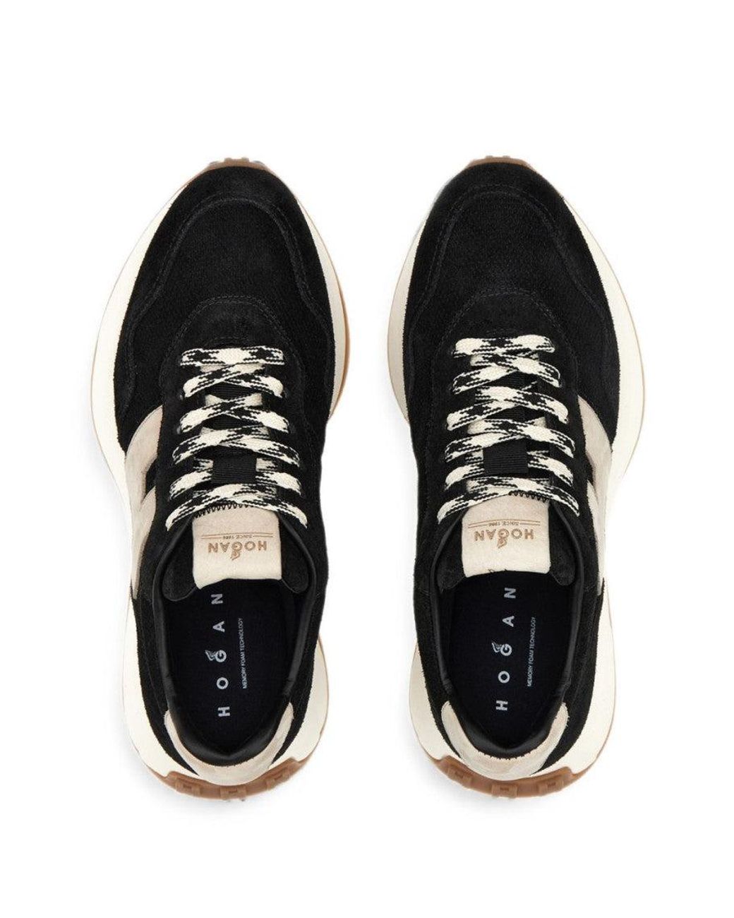 Hogan Black H641 Allacciato H Patch Leather Sneakers