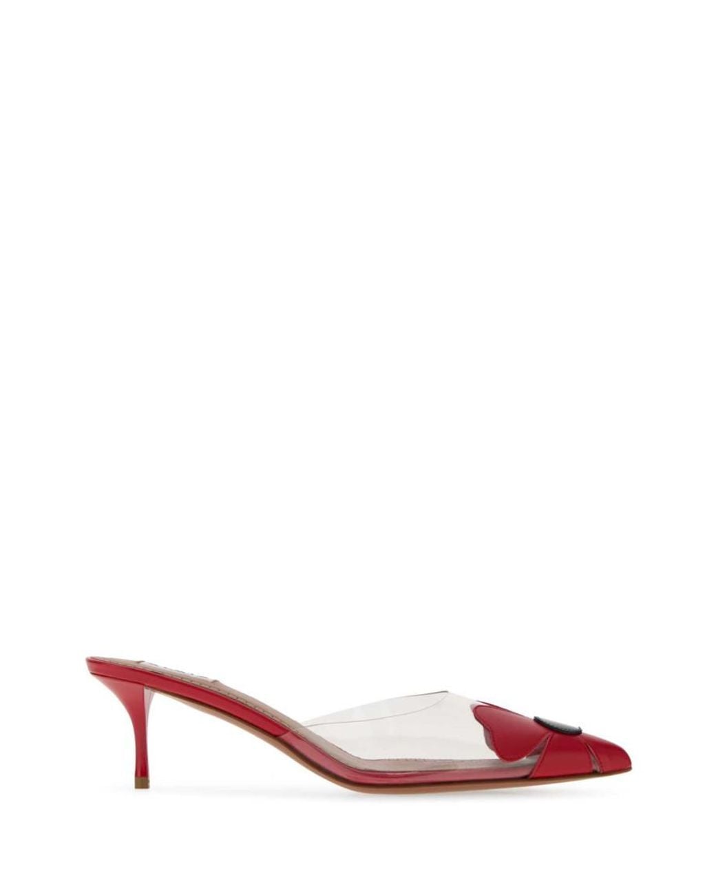 Alaïa Pink Pointed-Toe Bloom Mules