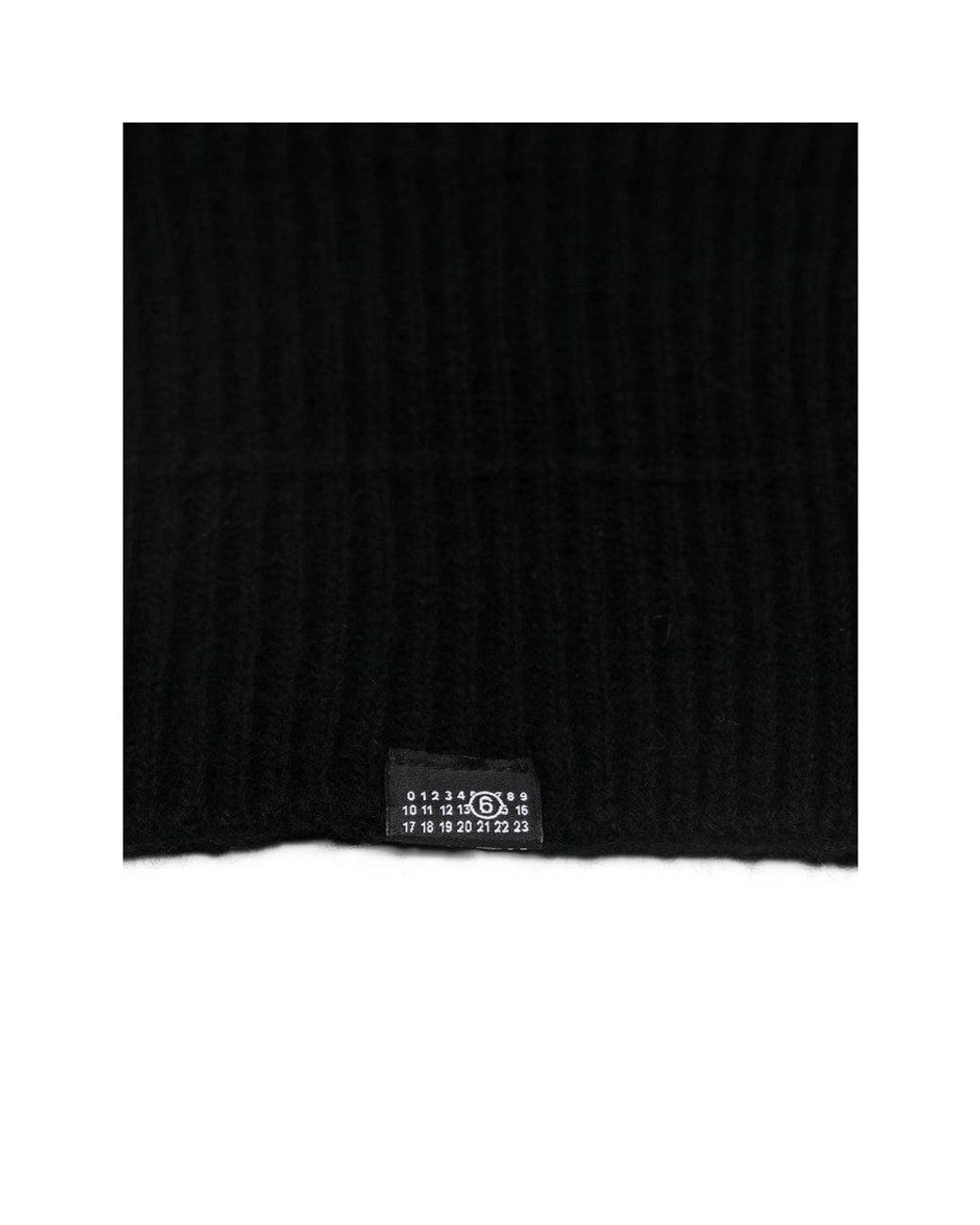 MM6 by Maison Margiela Black Rib Knitted Winter Cap