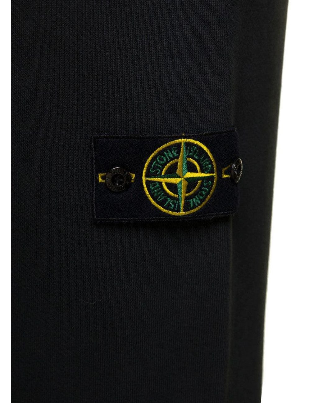 Stone Island Black Cotton Joggers for men