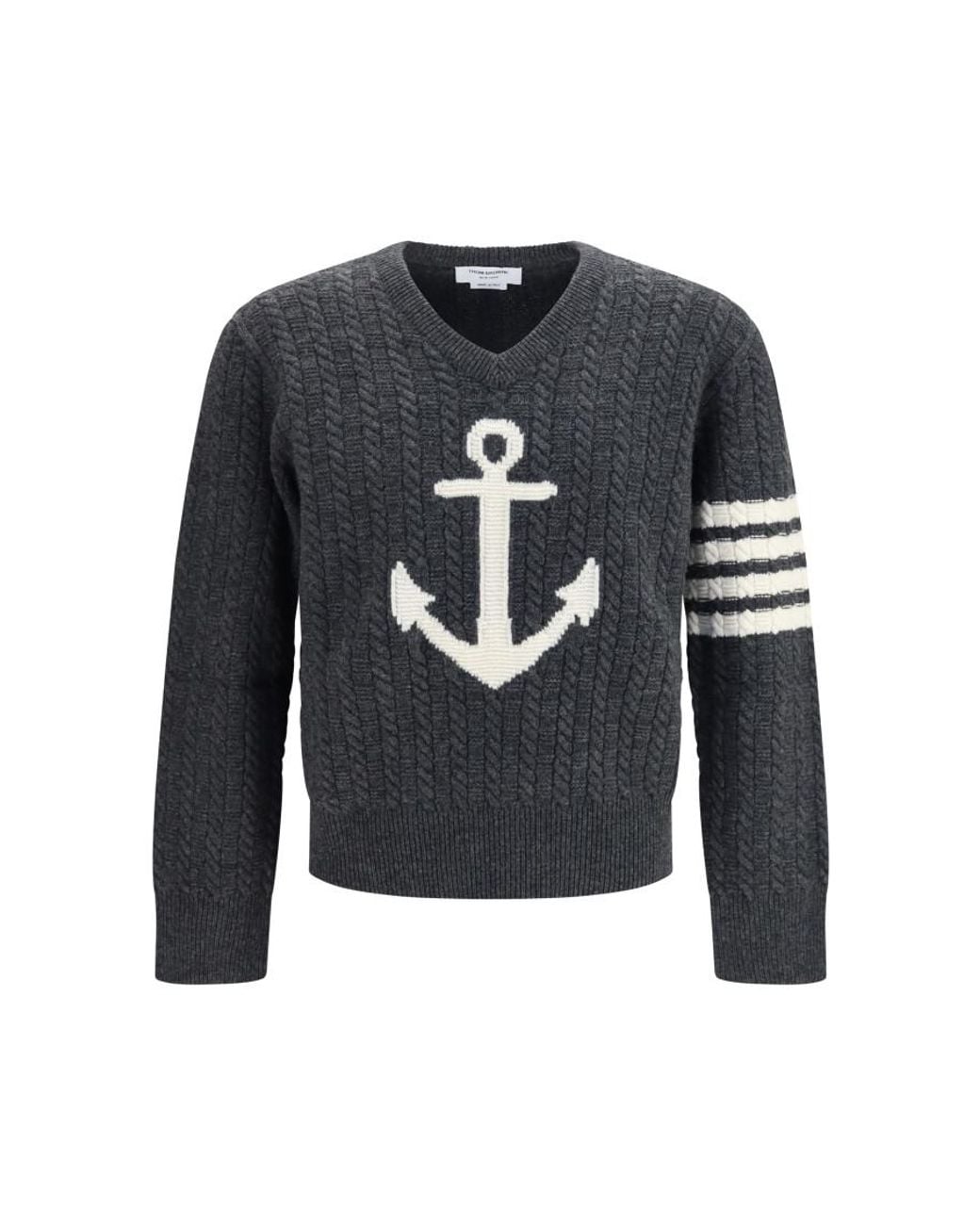 Thom Browne Blue Knitted Sweater for men