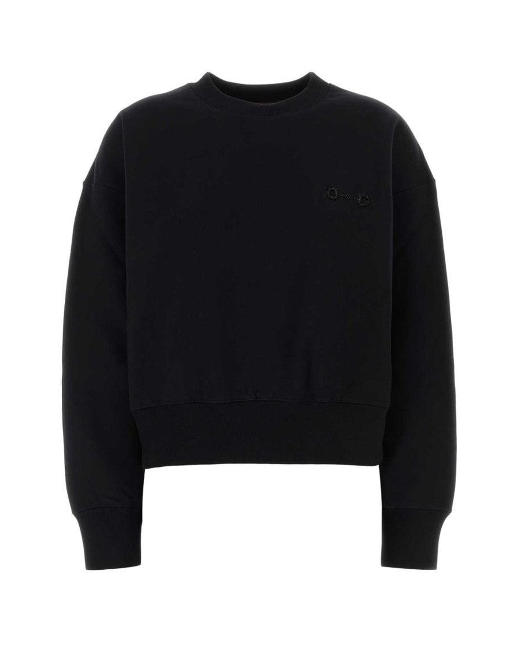 Gucci Black Crew Neck Cotton Sweatshirt