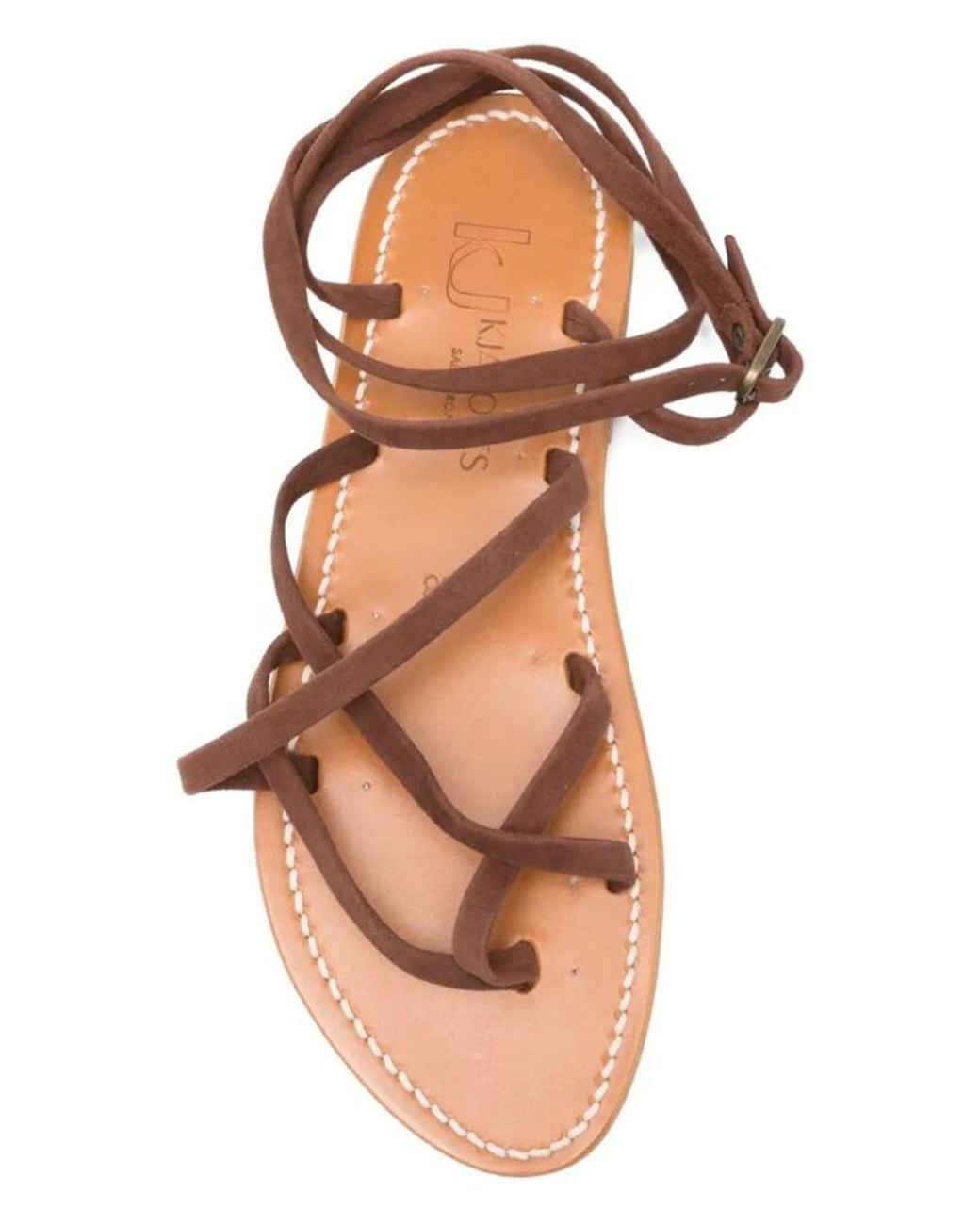 K. Jacques Brown Ankle Strap Sandals