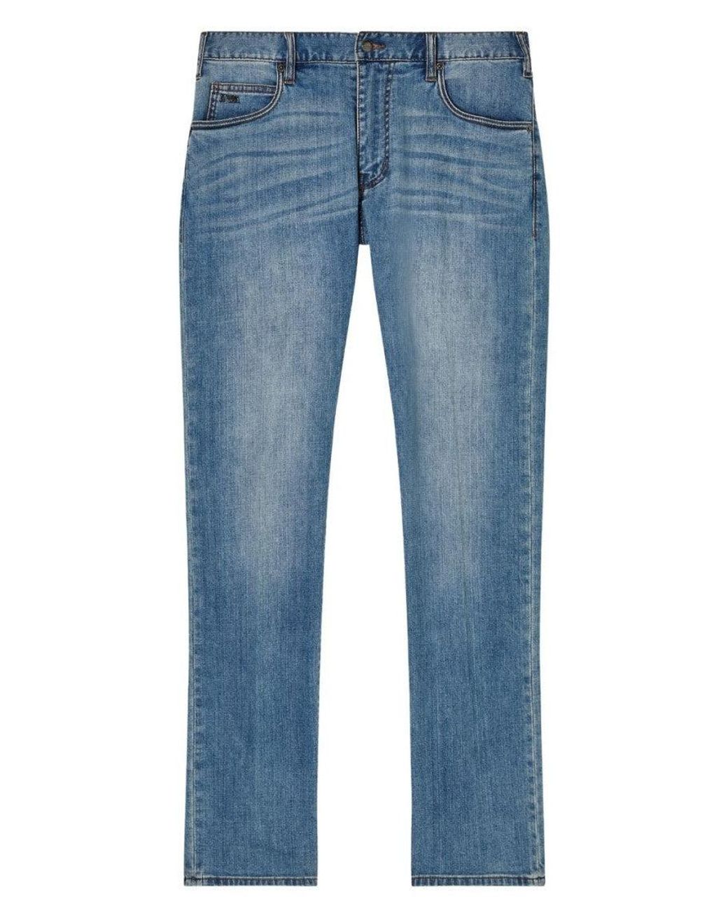 Emporio Armani Blue Regular Mid Rise Jeans for men