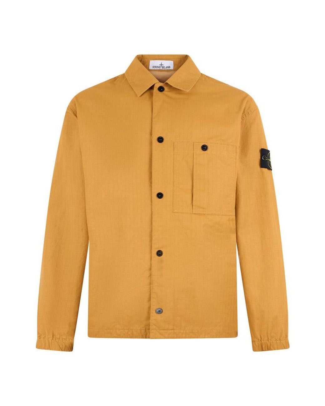 Stone Island Yellow Relaxed Overshirt for men