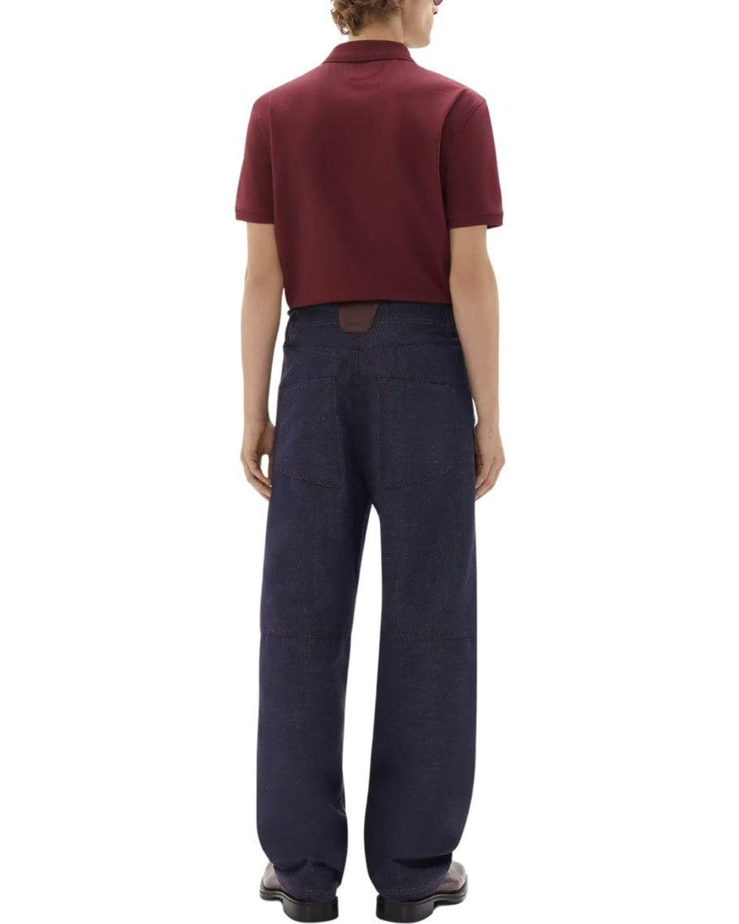 Ferrari Red Shirt Collar Polo for men