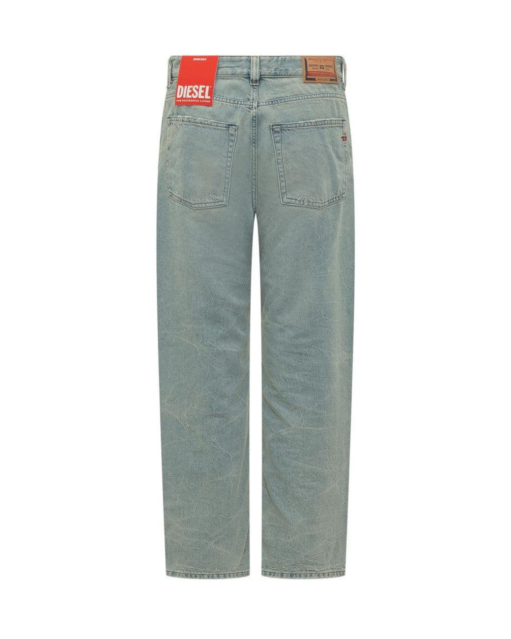 DIESEL Green Straight Mid Rise Jeans