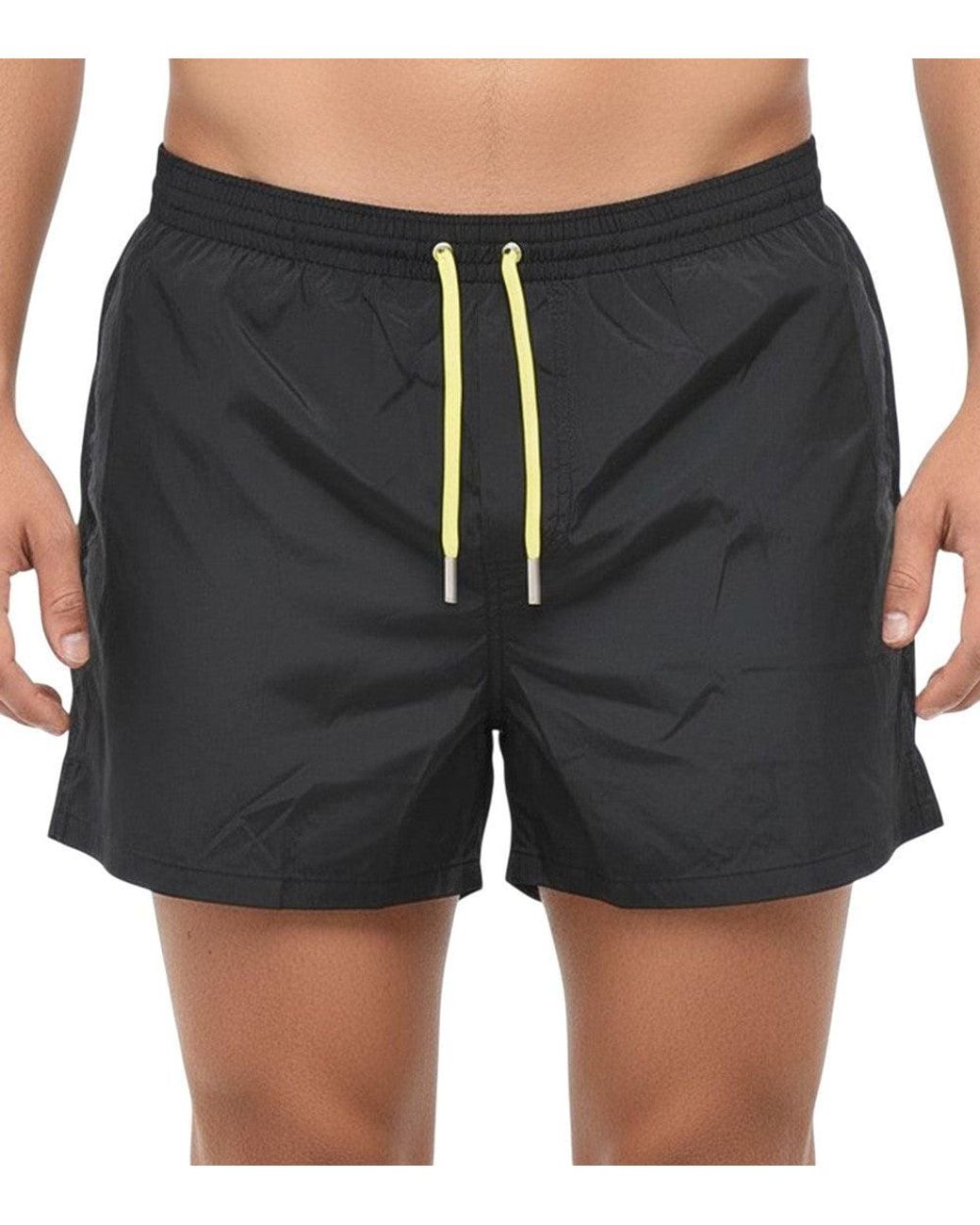 DSquared² Black Solid Swim Shorts for men