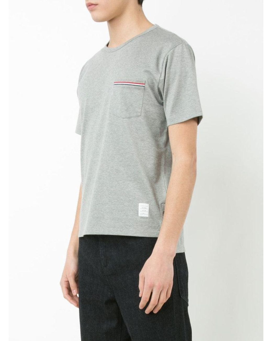 Thom Browne Gray Pocket T-shirt for men