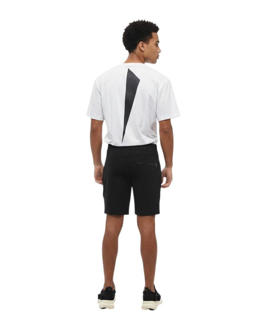 Neil Barrett Black Regular Solid Shorts for men