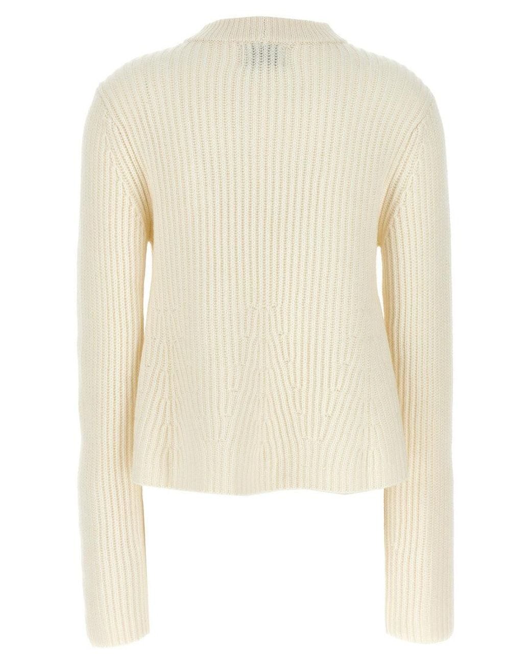 Loulou de Saison White Off- Crew Neck Sweater
