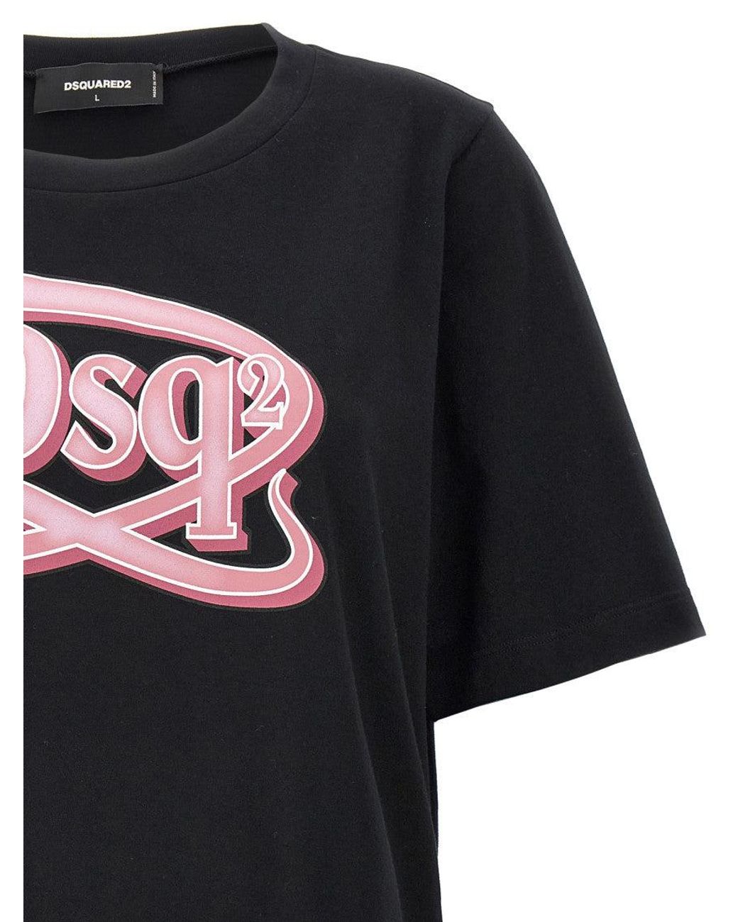 DSquared² Black Logo Print T-Shirt