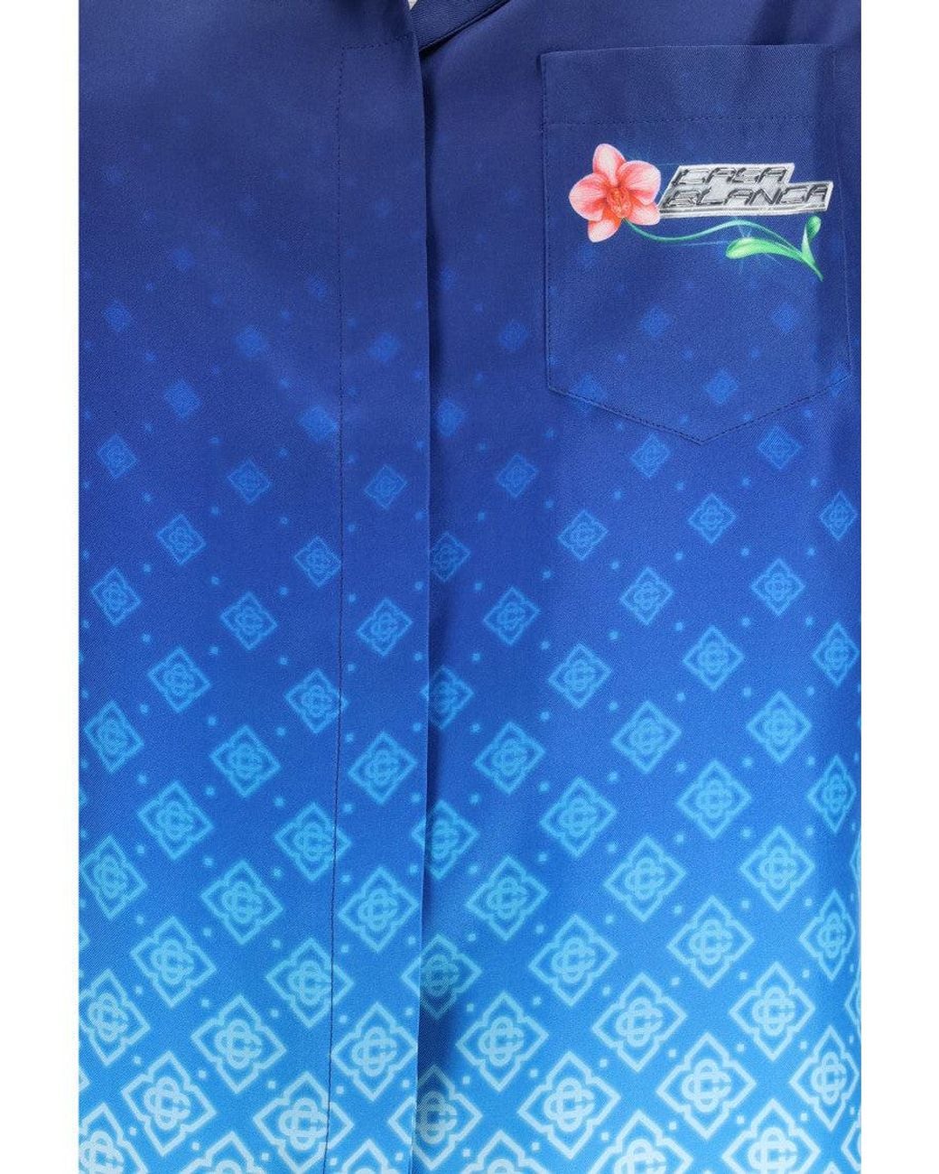 Casablanca Blue Regular Logo Shirt