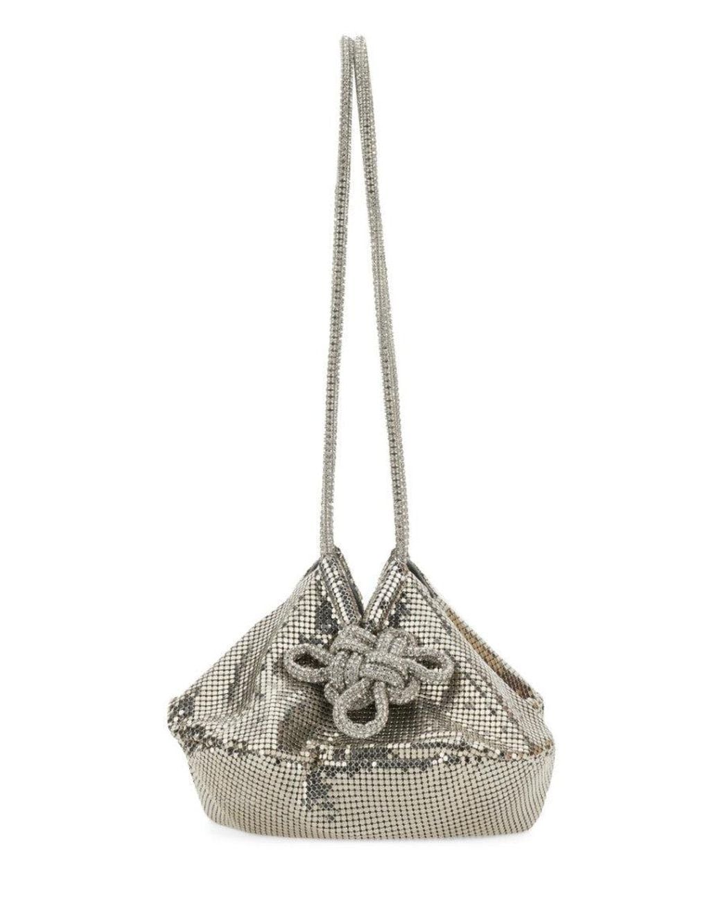 Kara White Ufo Chainmail Shoulder Bag