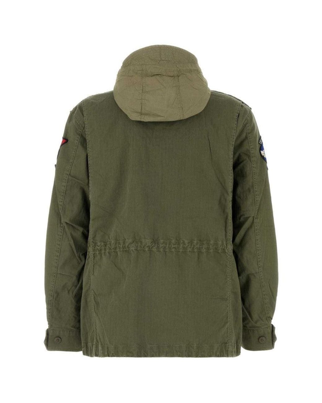 Polo Ralph Lauren Green Logo Patch Military Jacket for men