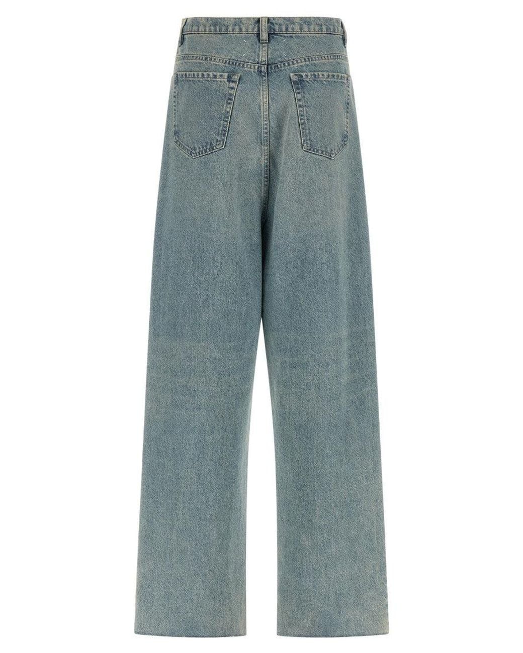 Maison Margiela Blue Light Straight High Rise Jeans