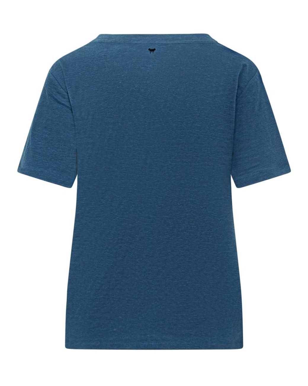Weekend by Maxmara Blue Linen Blend Crewneck T-Shirt