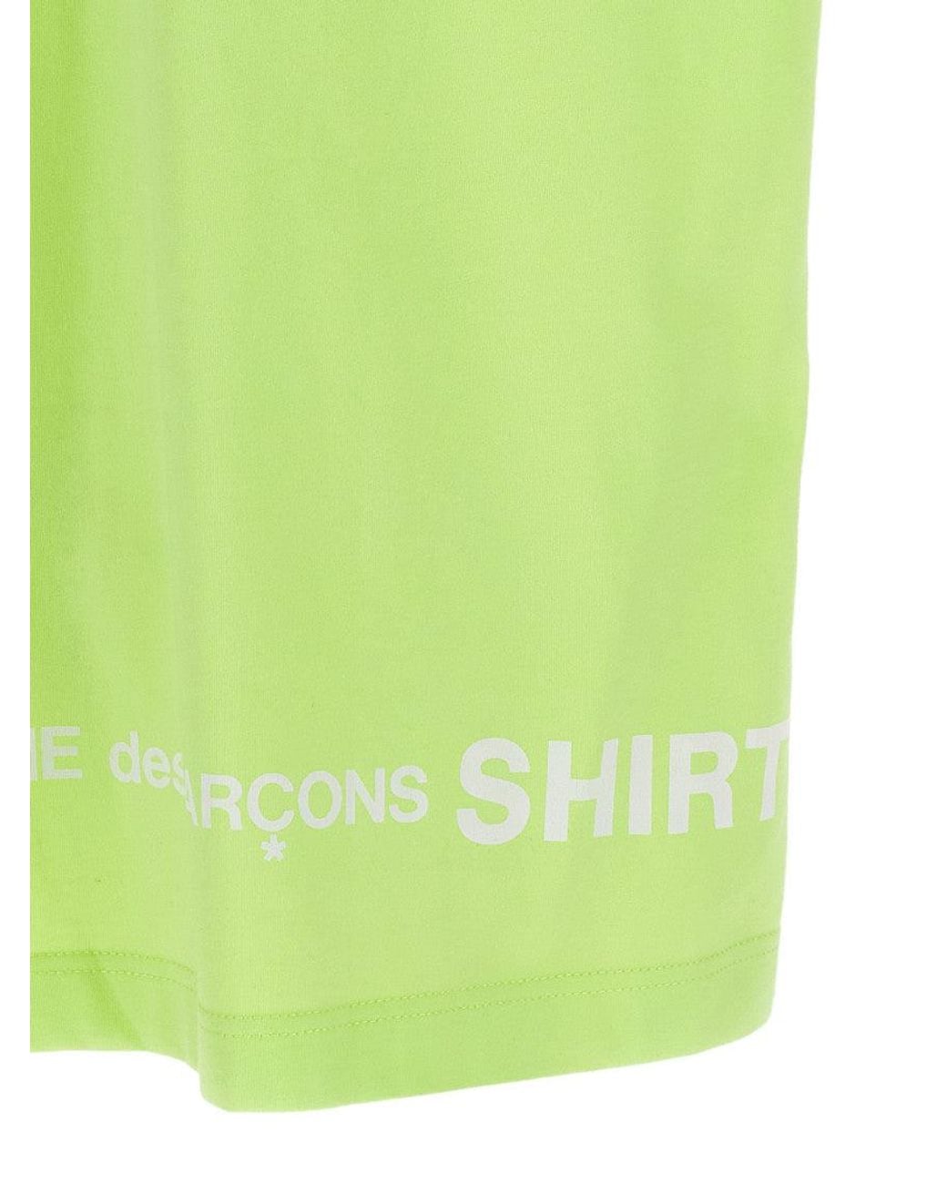 Comme des Garçons Green Logo Print T-Shirt for men