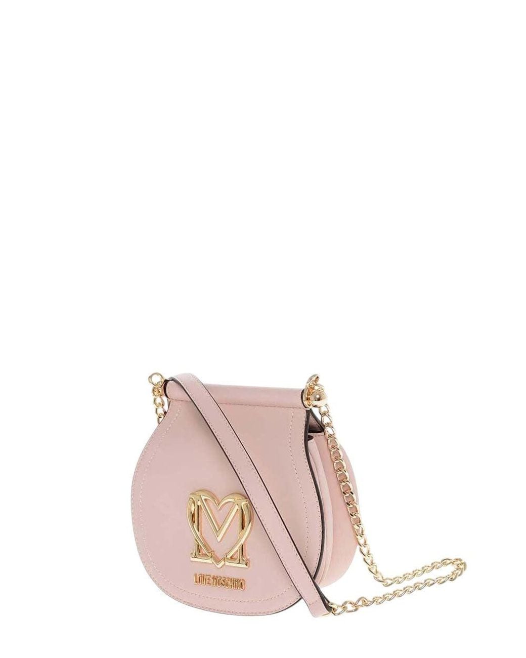 Love Moschino Pink Logo Mini Crossbody Bag