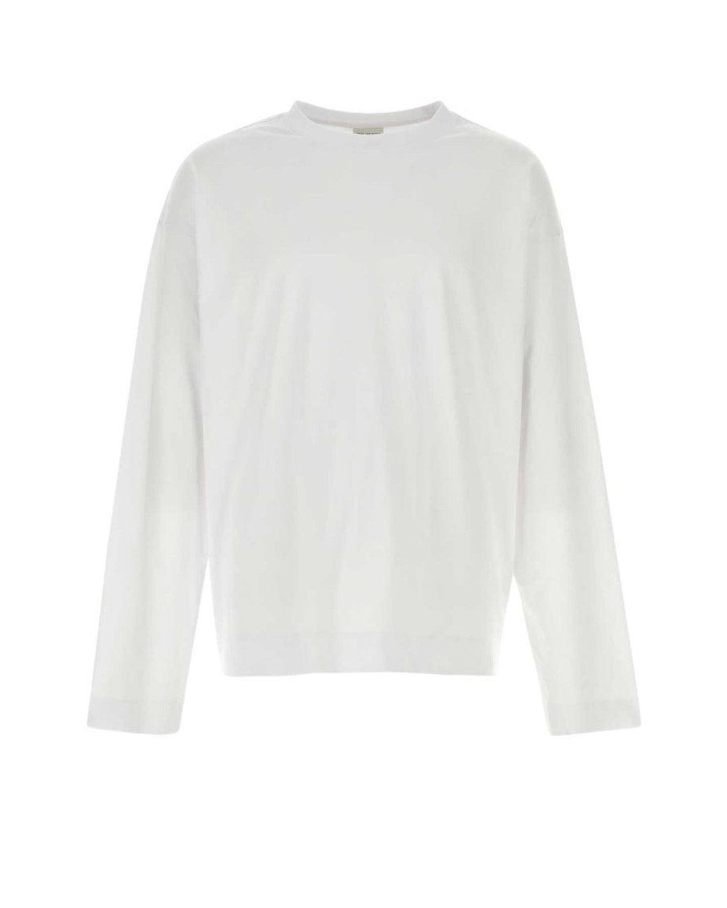 Dries Van Noten White Cotton T-Shirt for men