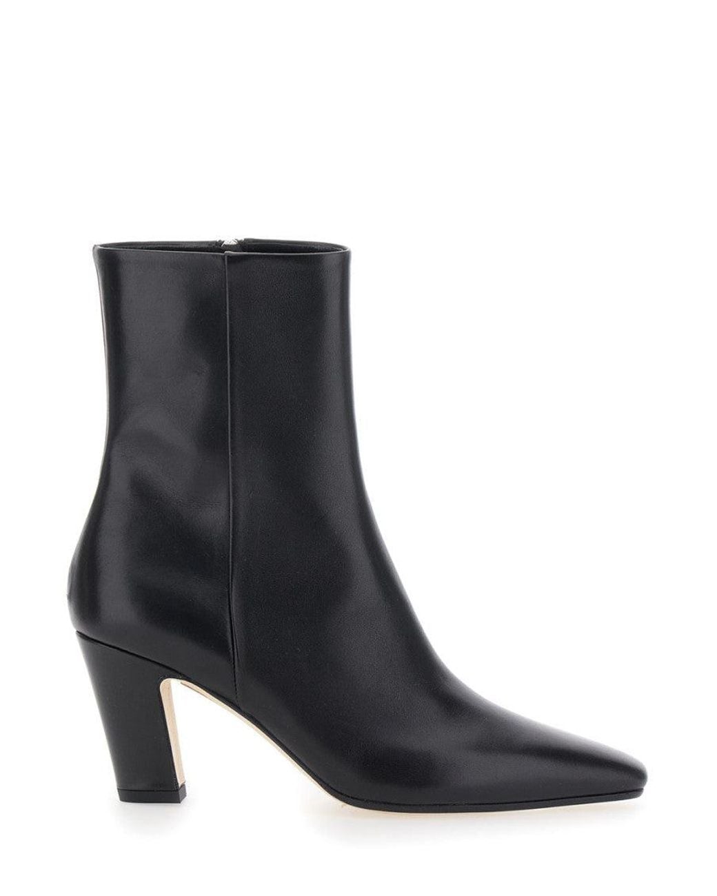 Aeyde Black 'Maris' Ankle Boots With Side Zip Closure And Medium Heel