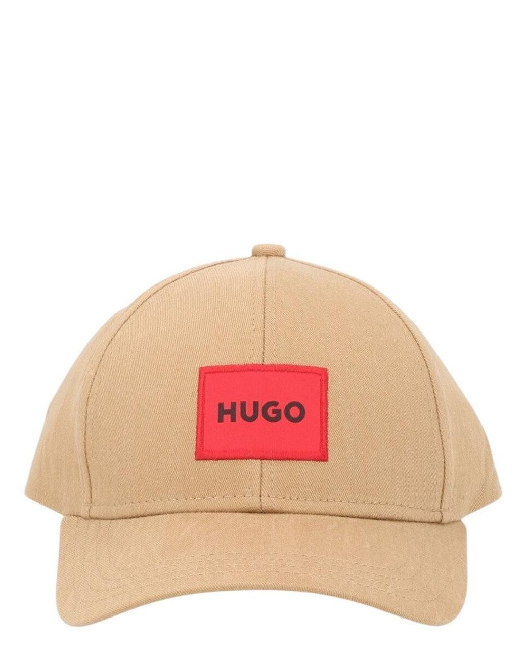 HUGO Pink Logo Patch Baseball Cap for men