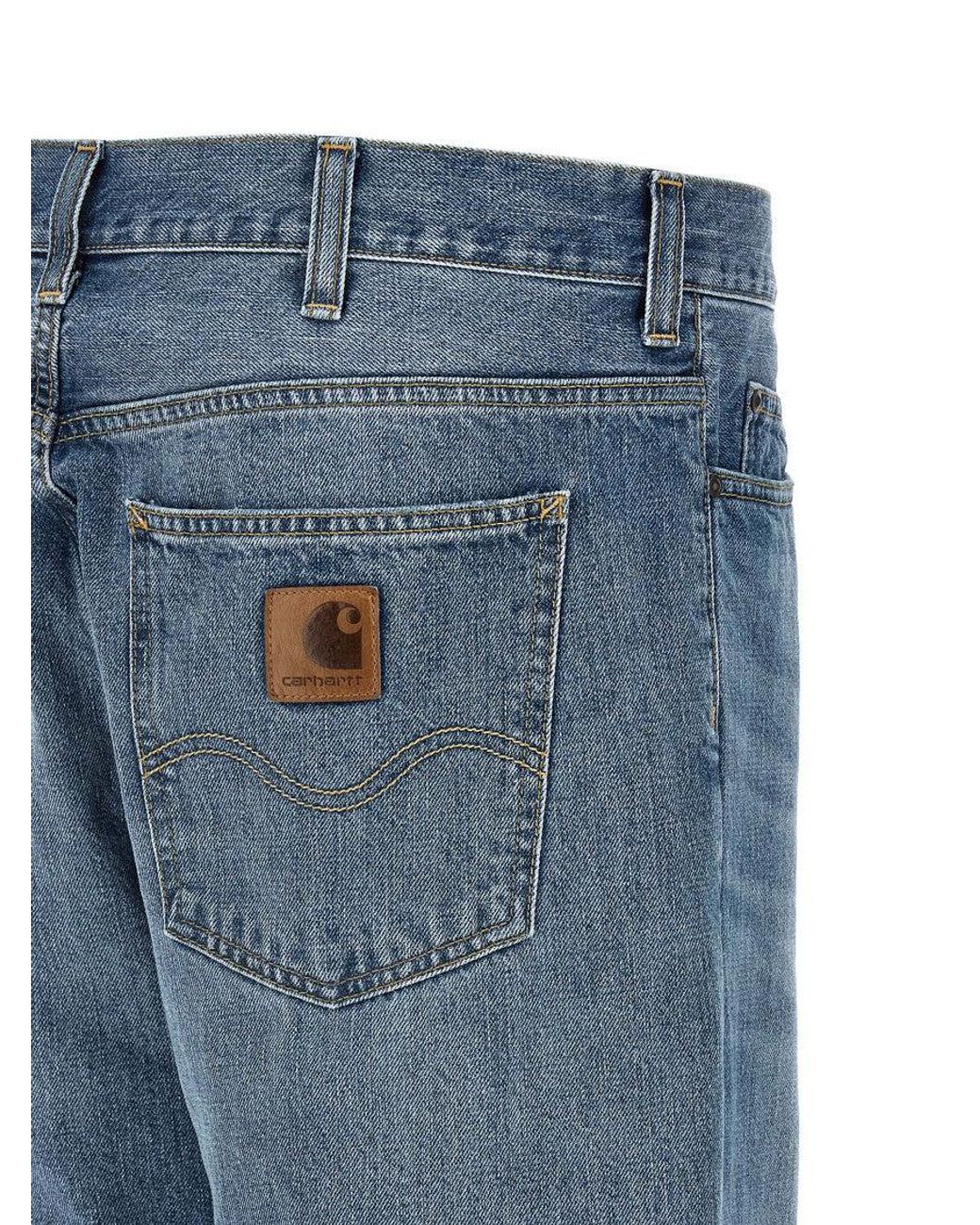 Carhartt Blue Relaxed Mid Rise Jeans for men