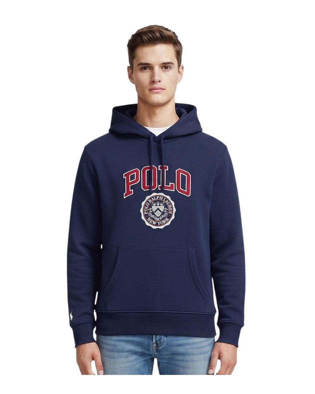 Polo Ralph Lauren Blue Regular Logo Hoodie for men