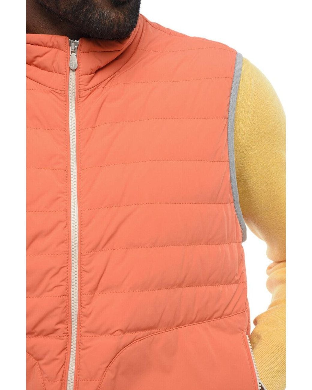 Brunello Cucinelli Orange Quilted Regular Jacket for men