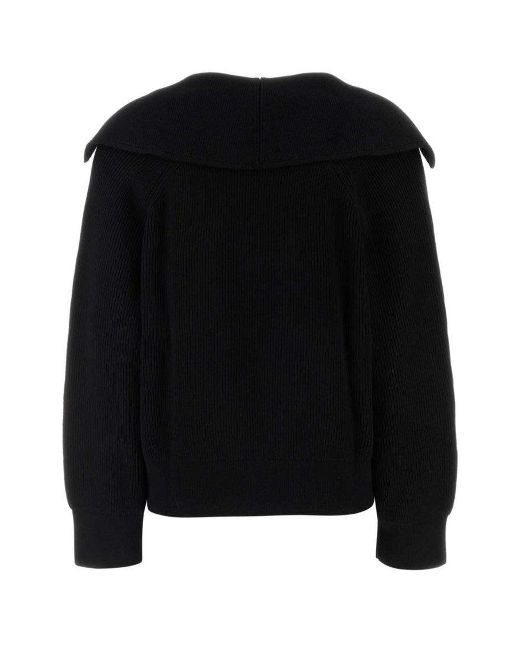 Bottega Veneta Black Stretch Cotton Blend Polo