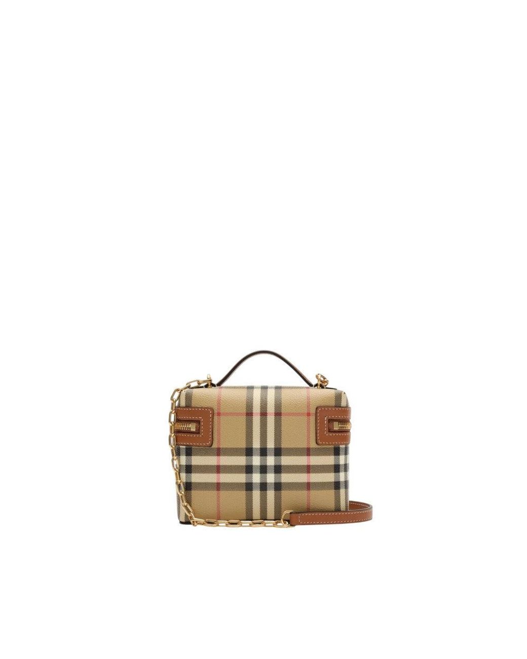 Burberry Metallic Check Vanity Mini Crossbody Bag