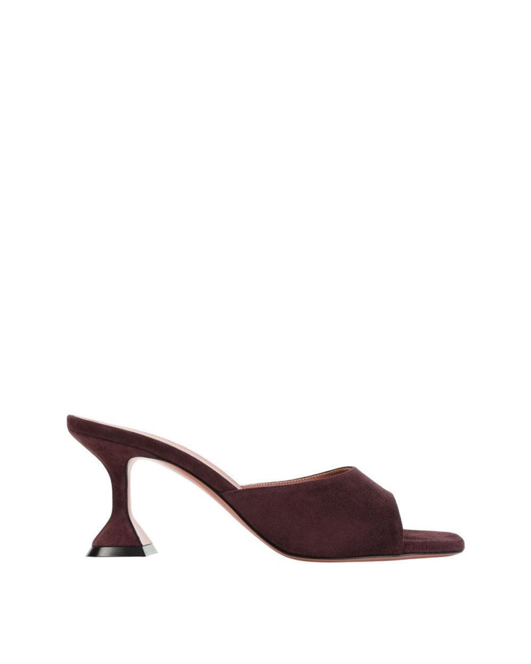 AMINA MUADDI Brown Burgundy Lupita Heels