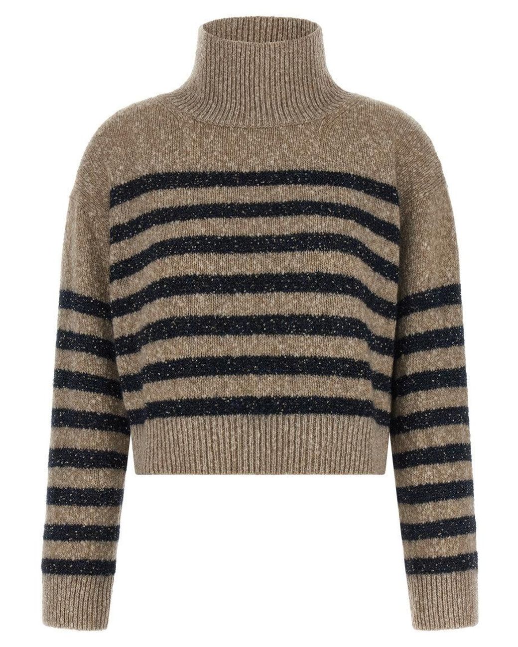 Brunello Cucinelli Gray Wool Cardigan Clothing