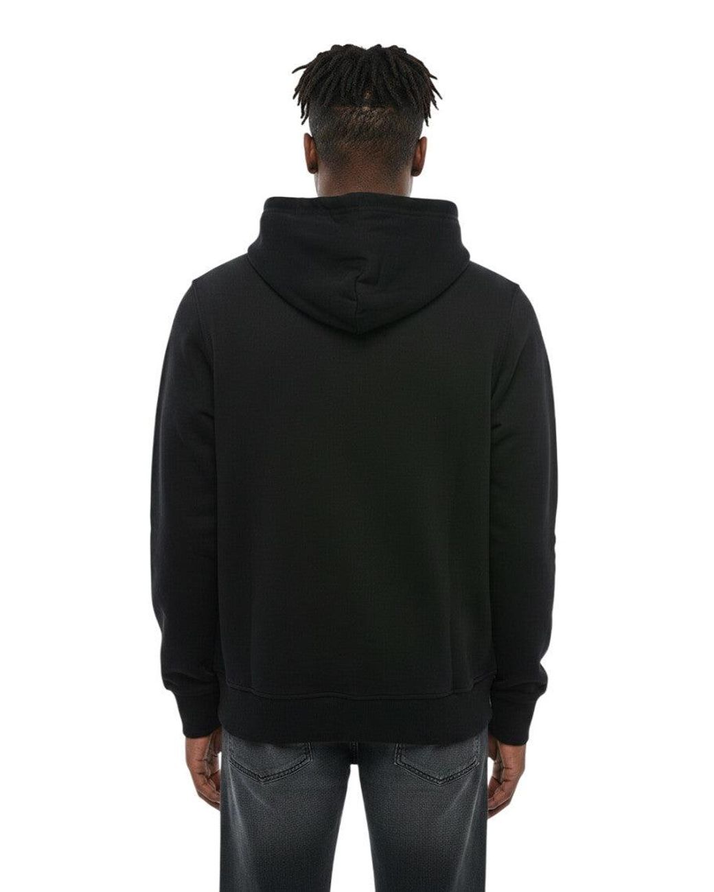 DIESEL Black Regular Logo Hoodie for men