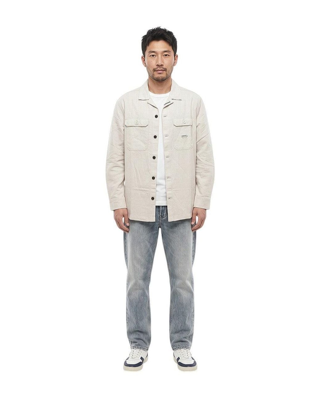 DIESEL Gray Light Regular Shirt for men