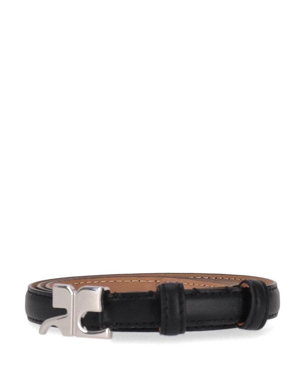 Courreges White Belt Ac Leather 15Mm