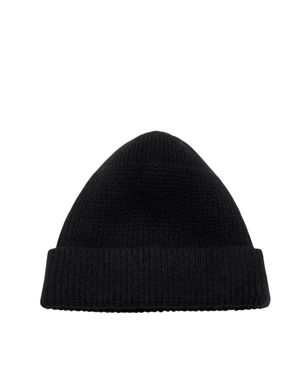 Prada Black Milano Logo Beanie Cap for men