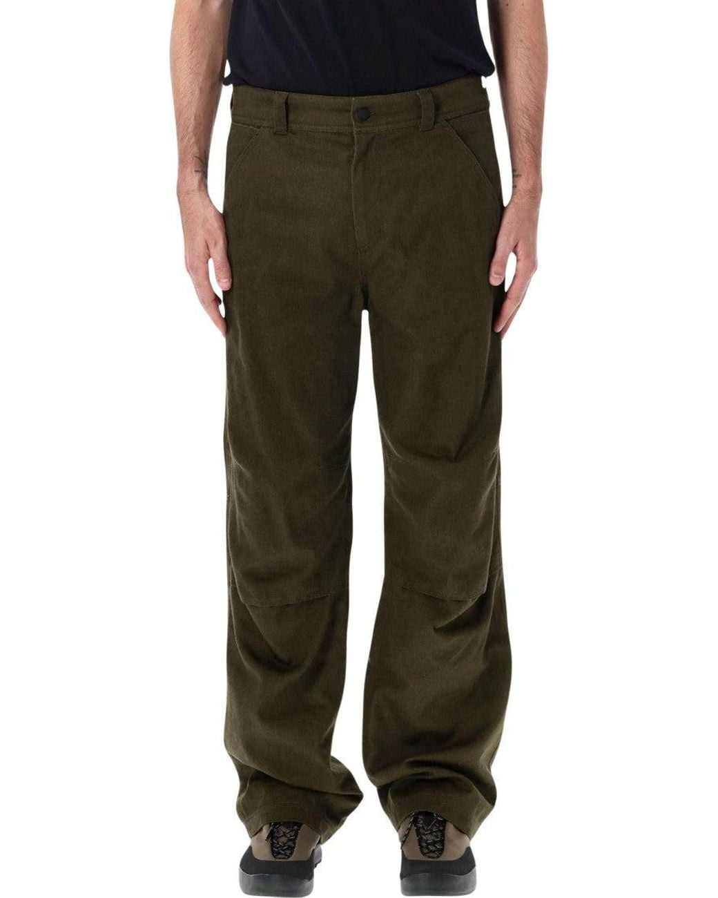 Moncler Black Relaxed Solid Trousers for men