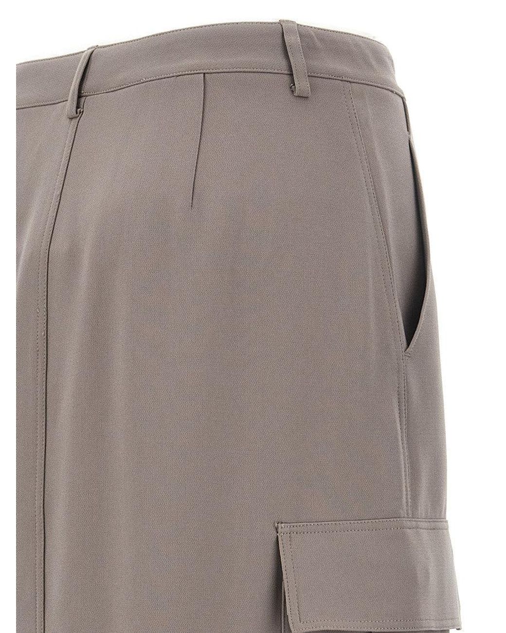 Theory Gray Relaxed Cargo Skirt