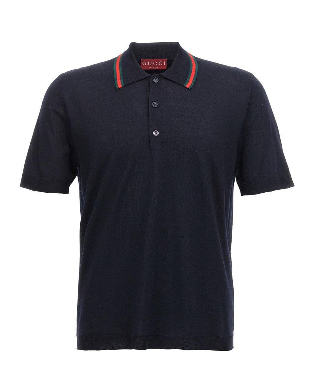 Gucci Blue Web Ribbon Polo for men