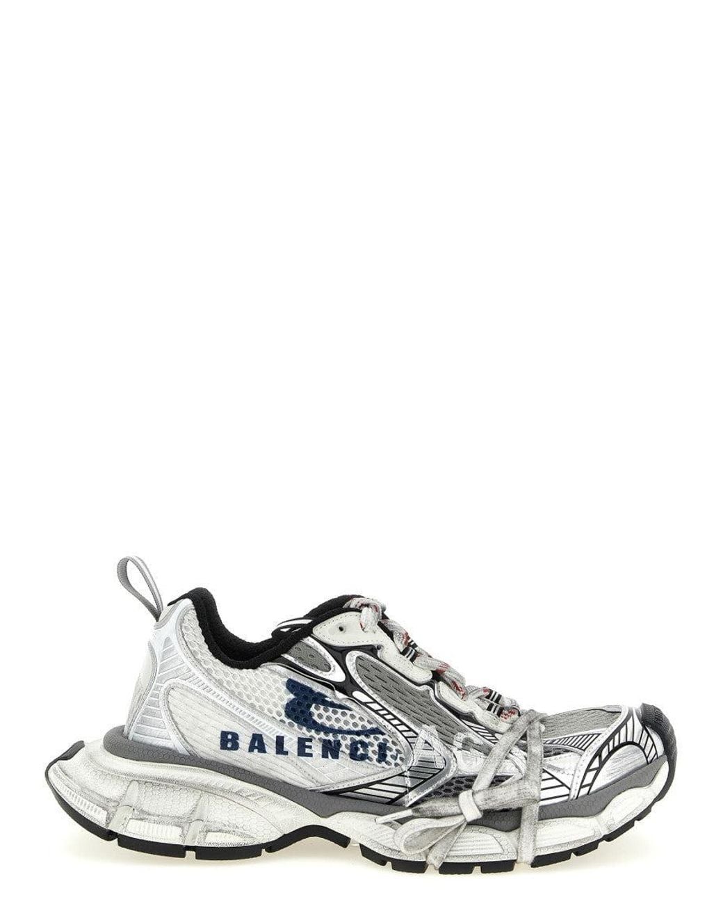 Balenciaga White Logo Split Sneakers for men