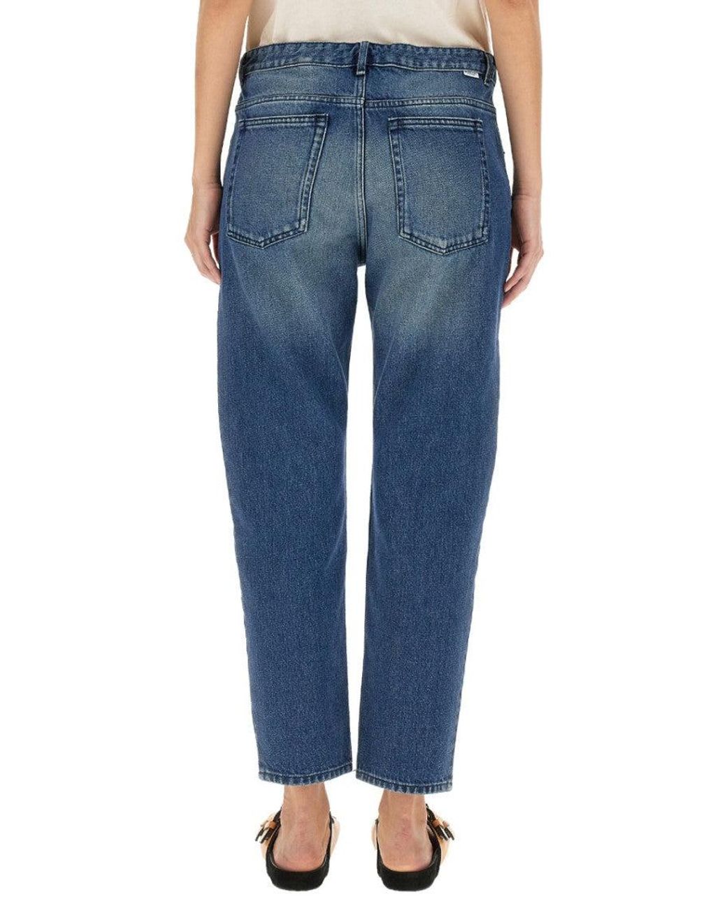 Isabel Marant Blue Straight Mid Rise Jeans