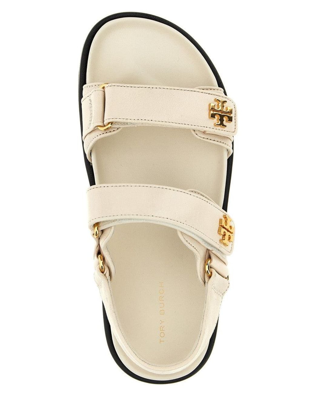 Tory Burch White Logo Sandals