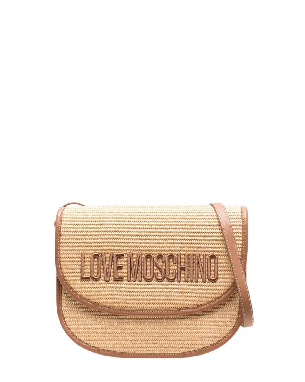 Love Moschino Natural Logo Medium Crossbody Bag