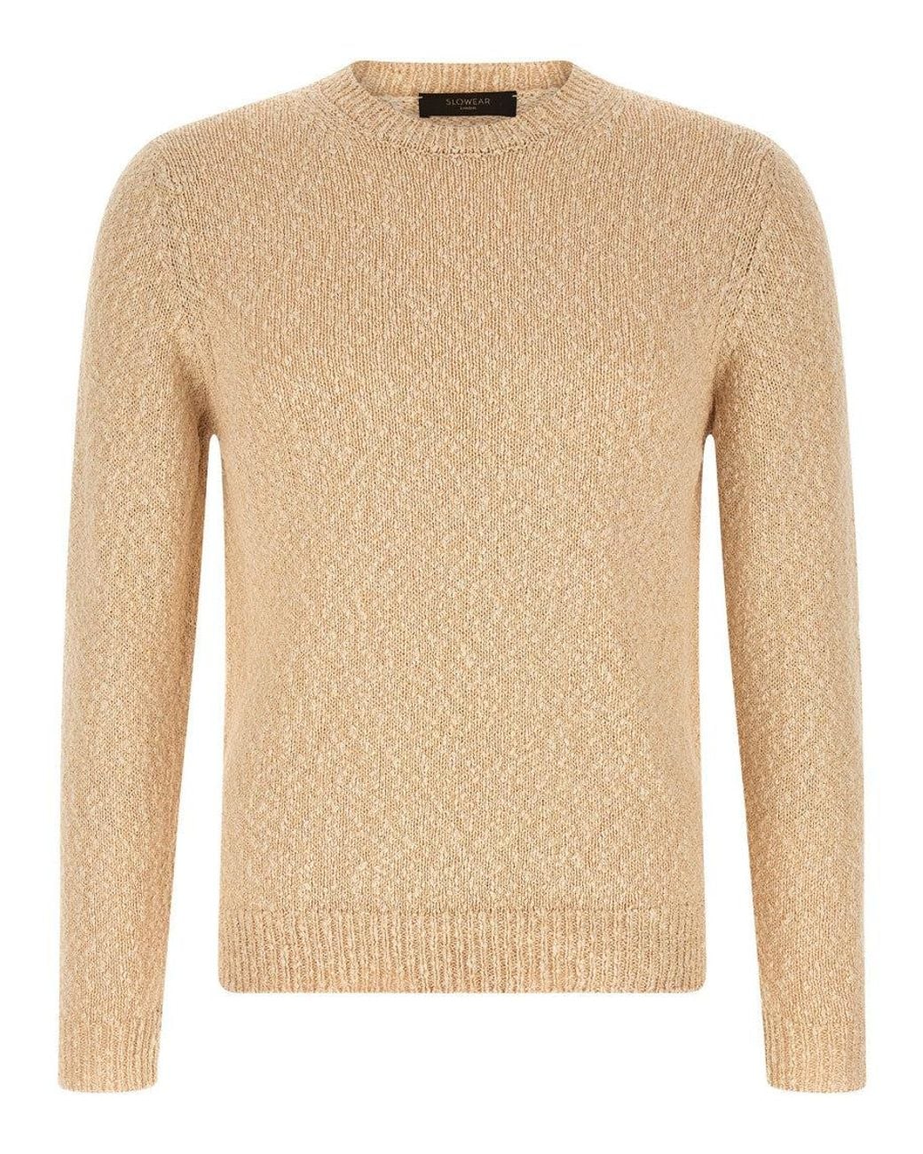 Zanone Natural Knitted Sweater for men
