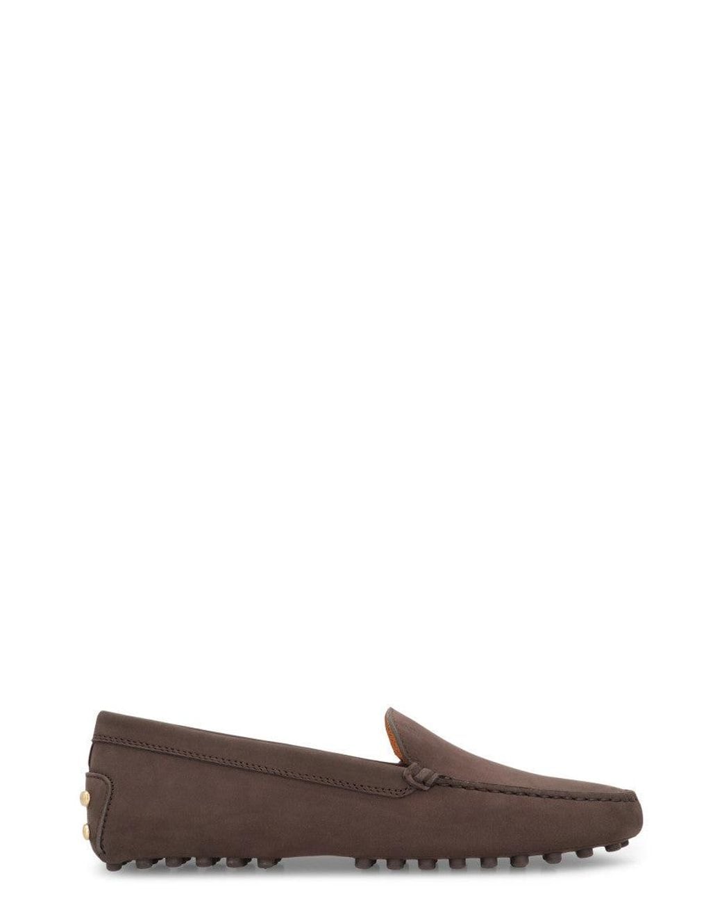 Tod's Brown Solid Loafers
