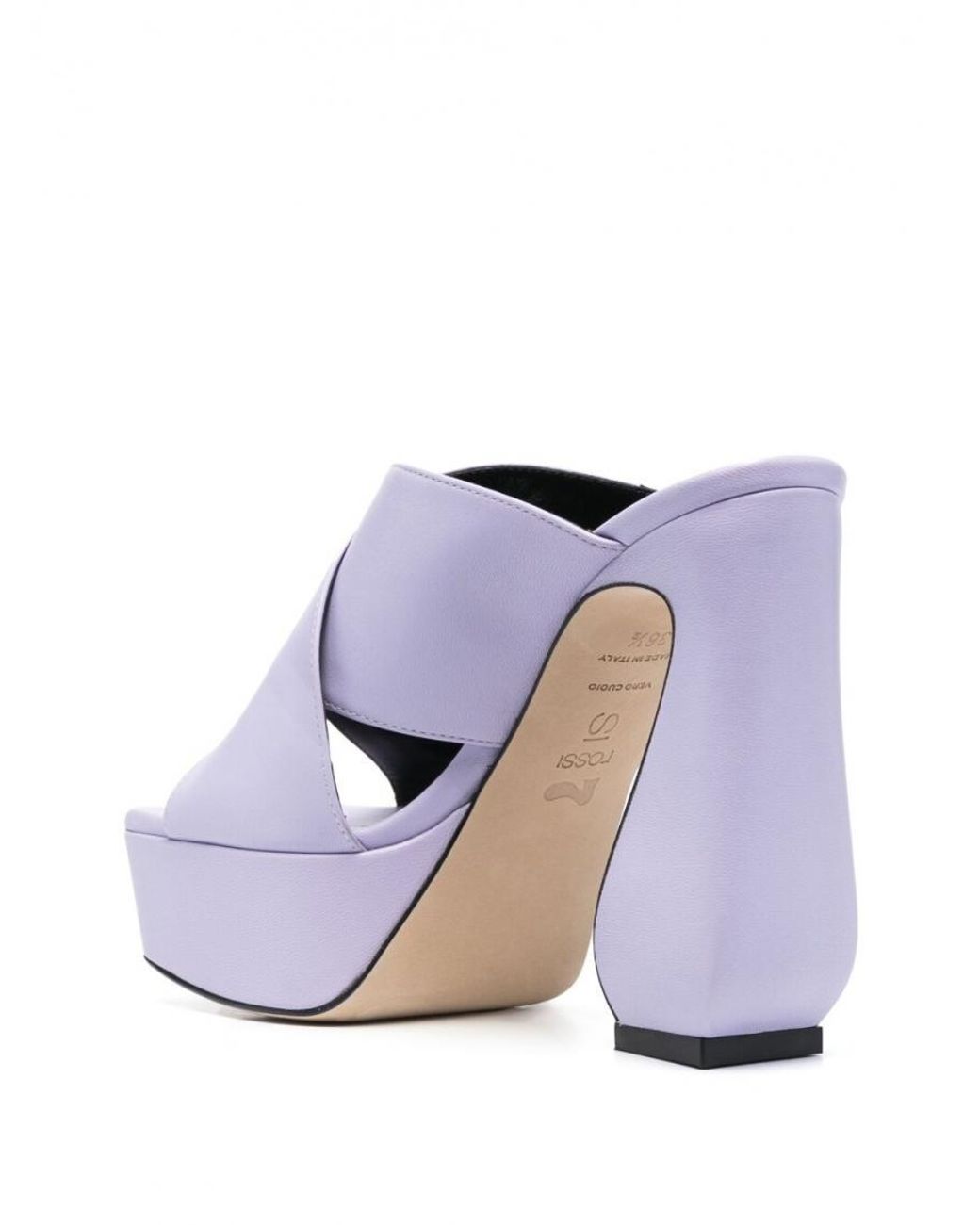 SI ROSSI Purple Leather Heels