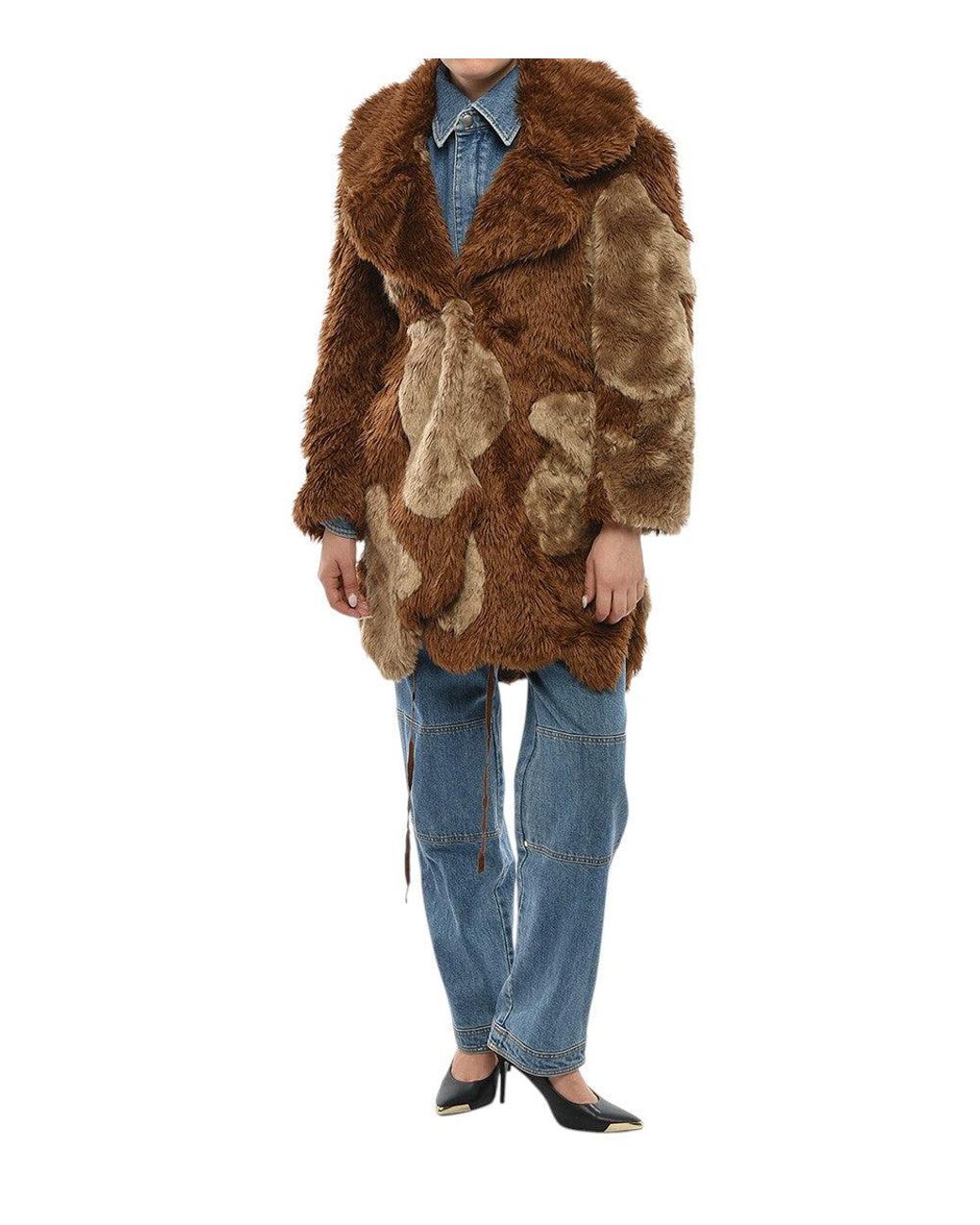 Stella McCartney Brown Notched Lapel Trench Coat