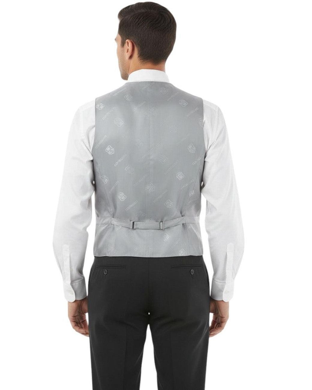 Corneliani White V Neck Waistcoat for men
